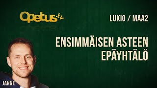 Ensimmäisen asteen epäyhtälö [upl. by Jordon669]