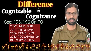 Difference Between Cognizance amp Cognizable [upl. by Shannan]