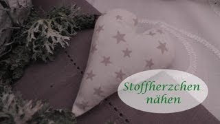 DIY  Stoffherzchen nähen  Anleitung [upl. by Ginger]