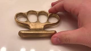 Classic T Brass Knuckles by Plowshare Forge review [upl. by Bloem]