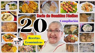 ✅20 Comidas Fáciles y Económicas Recetas para Cocinar al Mediodía Compilación [upl. by Trixi707]