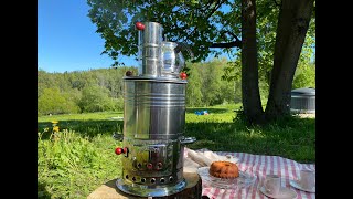 How to use samovar camp stove [upl. by Asenaj]