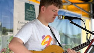 Steamroller Blues  James Taylor cover  15 yr old Joseph Davis  live at the Cornwall Folk Festival [upl. by Jay]