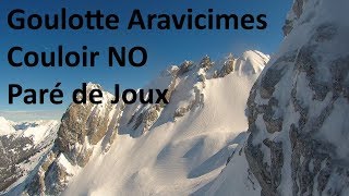 Goulotte Aravicimes puis Couloir NO au Paré de Joux Aravis [upl. by Ycnay761]