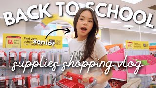 SCHOOL SUPPLIES SHOPPING VLOG senior year📚✏️ [upl. by Cad]