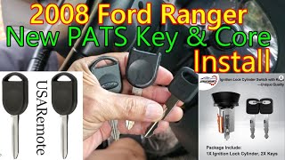 20012012 Ranger New Ignition Lock Cylinder and PATS Keys OnBoard Programming ReKey How To [upl. by Jamnis814]