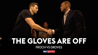 REVISITED Carl Froch amp George Groves INTENSE encounter  Gloves Are Off [upl. by Nnod]