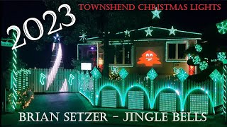 Townshend Christmas Lights 2023  Brian Setzer Orchestra  Jingle Bells RGB Light Display [upl. by Mungam57]