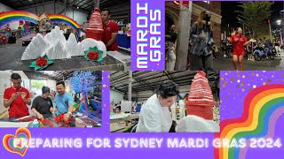 Preparing for floats Sydney Mardi Gras 2024 Saturday Fun NEPALI [upl. by Emile]