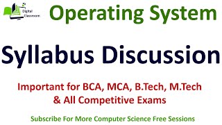 Operating System Syllabus for BTech and BCA Course  OS Important Topics for any Competitive Exams [upl. by Lole]