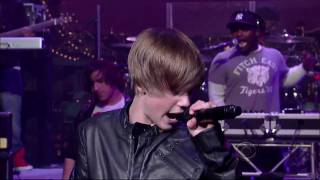 Justin Bieber sings Baby David Letterman Live [upl. by Mert705]