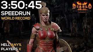 HELL AMAZON SPEEDRUN  WORLD RECORD  35045 IGT  35602 RTA  DIABLO 2 RESURRECTED [upl. by Annehs731]