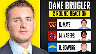 2 Round 2024 NFL Mock Draft  Dane Brugler Reaction [upl. by Garmaise809]