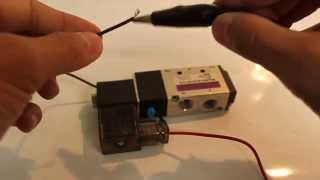 FourWay Solenoid Valve Demonstration [upl. by Ilana126]