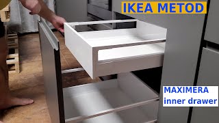 IKEA MAXIMERA medium inner drawer for METOD kitchen 20221449 09282788 Furniture assembly steps [upl. by Ethbinium]