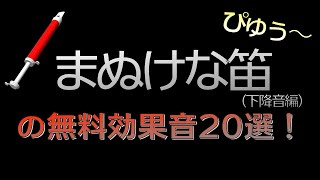 【フリー効果音おもしろ系】間抜けな笛「ぴゅ～」のフリー効果音。下降編 [upl. by Draillih]