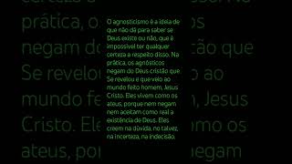 O PROBLEMA DO AGNOSTICISMO [upl. by Hanfurd]