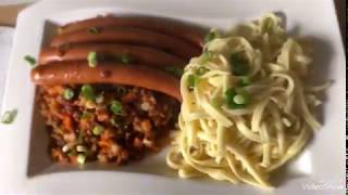 Linsen mit Spätzle amp wienerle [upl. by Gebelein]