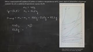 Oblicz rozpuszczalność azotanu V potasu w wodzie o temperaturze 60°C jeżeli stężenie procentowe [upl. by Enyalb]