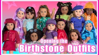 Opening and Reviewing ALL the American Girl Birthstone Outfits [upl. by Ashwell435]