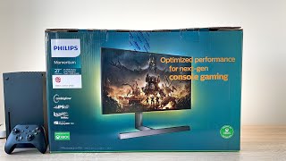 Philips Momentum Next Gen Console Monitor Unboxing and First Look [upl. by Aleydis]