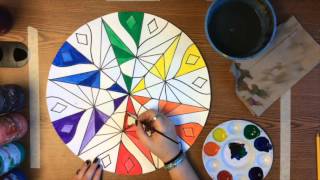 Painting Mandala Colorwheel [upl. by Caldwell]