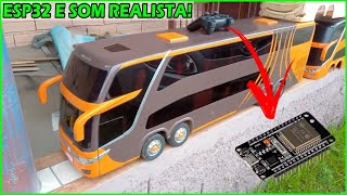 ONIBUS DE CONTROLE REMOTO COM ESP32 E SOM REALISTA Ps12Miniaturas [upl. by Ahsienaj]