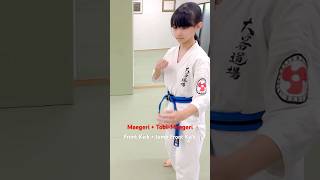 前蹴り 二段前蹴り fullcontactkarate 大谷道場 kyokushin 前蹴り二段蹴りkarategirl frontkick karate shorts [upl. by Illak387]