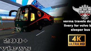 verma travels dc bus livery for volvo b11r sleeper bus mod bussid busmod livery [upl. by Abbi335]