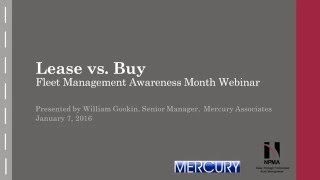 Fleet Management Webinar Lease vs Buy [upl. by Banquer890]