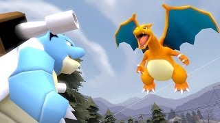 POKÉBUDS Ep1  Blastoise and Charizard FIGHT Pokemon SFM [upl. by Kerstin]