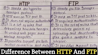 HTTP Vs FTP  Difference Between HTTP And FTP  Working Of HTTP And FTP  Comparison Of HTTP And FTP [upl. by Eckblad146]