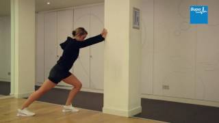 How to do a calf gastrocnemius stretch  Bupa Health [upl. by Aittam]