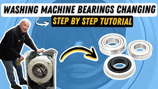 How to replace washing machine bearings on Bosch Neff Siemens and some Balay [upl. by Ahgiela]