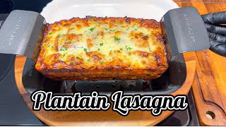 How to make plantain lasagna  Plantain Recipe  FRUGALLYT [upl. by Aeel174]