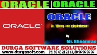 Oracle DRL DQL Query order by implect functions by Bheemrao [upl. by Trixy]