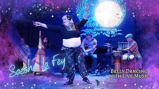 The Magical Enchantress Saesha La Feys Poi Veil Belly Dance Improvisation to Live Music [upl. by Ecirb]