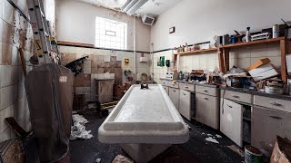 Abandoned Funeral Home  Found Cremated Remains In The Morgue [upl. by Anairdna]