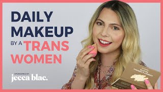 Daily Makeup By Trans Women  Using Trans Inclusive Makeup Brand Jecca Blac  Casey Blake [upl. by Earezed]