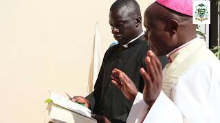 BISHOP ECIRU BLESSES THE SACRISTY FOR NYERO CATHOLIC PARISH [upl. by Calandra]