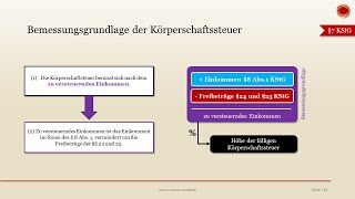 Bemessungsgrundlage der Körperschaftssteuer  👨🏼‍🎓 EINFACH ERKLÄRT 👩🏼‍🎓 [upl. by Tabbi956]