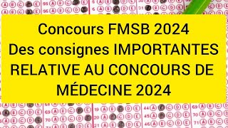 concours Médecine FMSB 2024 Des dispositions importantes [upl. by Kathleen64]