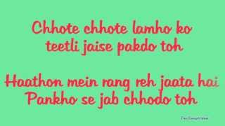 Jiya re Lyrics HD  Jab Tak Hai Jaan 2012  Ft Neeti Mohan Full Song [upl. by Papotto]