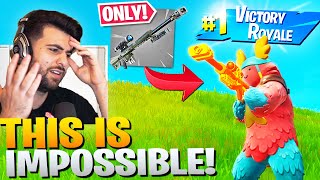 I WON With ONLY The NERFED Heavy Sniper  Fortnite Battle Royale Challenge [upl. by Azeria]