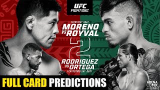 UFC Fight Night Mexico City Moreno vs Royval 2 Full Card Predictions [upl. by Gruver848]