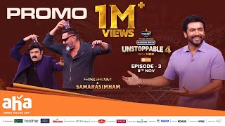 Unstoppable With NBK S4 E3 Promo  Suriya Bobby deol  Singham Meets Samarasimham  Nov 08 [upl. by Ah309]