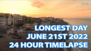 Beach Timelapse  24 hours of the Longest Day 21st June 2022 at Bognor Regis Beach [upl. by Hajile]