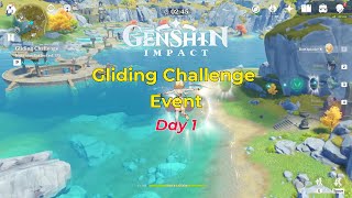 Genshin Impact Gliding Challenge Event Day 1 [upl. by Yniar]