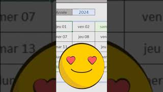 CALENDRIER MENSUEL DYNAMIQUE AVEC UNE SEULE FORMULE [upl. by Cyndy922]