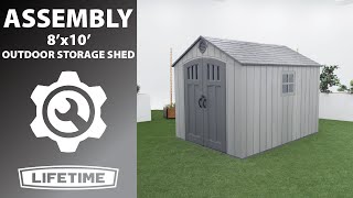 Lifetime 8 x 10 Outdoor Storage Shed  Lifetime Assembly Video [upl. by Eneles393]